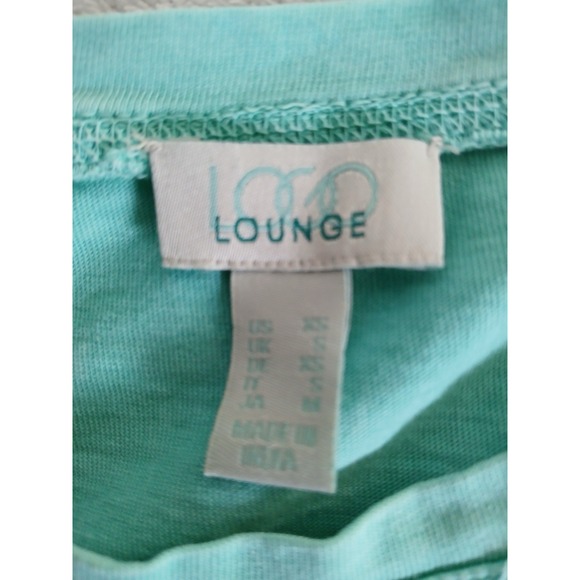 LOGO by Lori Goldstein‎ Lounge Sun Faded Cotton Sweatshirt  Green Size XS - Picture 16 of 16